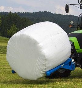 BTGHA transportní vidle na kulaté balíky Pro transport nebo postavení ovinutých nebo neovinutých kulatých balíků Mechanicky nastavitelné trubky vidlí s rychlouzávěrem Odblokování sklopné trubky se