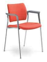 Tato série zahrnuje židle s čalouněným sedákem a opěradlem, plastovým sedákem a opěradlem nebo také čalouněným sedákem a opěradlem potaženým samonosnou transperentní síťovinou.