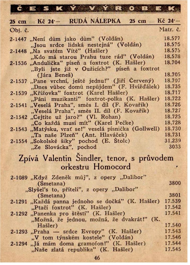 1927 Homokord Soukromý