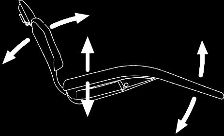 4. Obsluha stomatologického křesla Křeslo se může pohybovat následovně: Sedák nahoru/dolů Opěradlo nahoru/dolů spolu se sklonem sedáku a