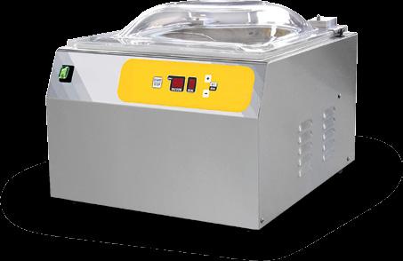 vroubkovaných sáčků lisovaná vana komory se zaoblenými rohy průhledné horní víko napětí 230 V / 50 Hz NA OBJEDNÁVKU přípojka na plyn (použití plynu vhodné pro odstranění stop okolního vzduchu a