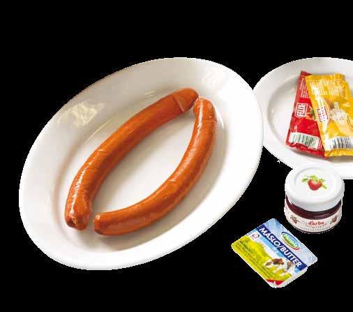 Snídaňové menu Breakfast menu Frühstück Menu Snídaně City šunka, sýr ementál, máslo, pečivo, teplý nápoj dle