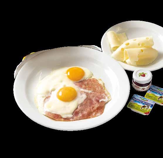 Emmentaler Käse, Butter, Marmelade, Heißgetränk nach Ihrer Wahl* q (pšenice,