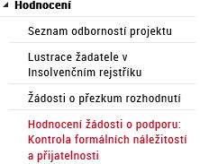 kontroly formálních náležitostí a