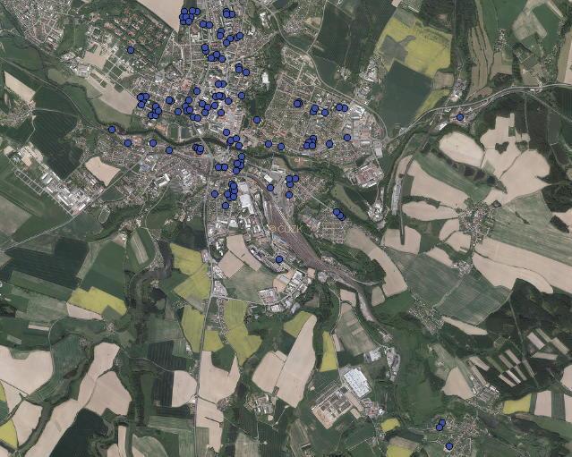 8. Přílohy Mapa hnízdišť