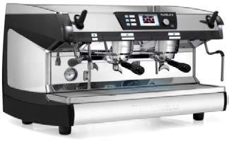 A U R E L I A II T3 Tradiční kávovar s inovativní technologií T3; LCD grafický displej s otočným ovládáním, Nezávislé programování teploty pro každou hlavu kávovaru; Izolované bojlery; SIS Brewing