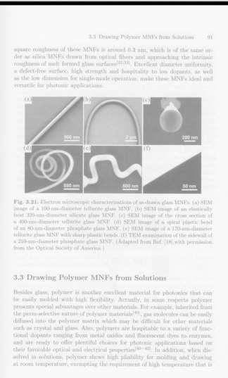 Poznámka Tažení polymerních nanovláken jako optických vláken - Průmyslová výroba??? Literatura: TONG, L. - SUMETSKY, M. Subwavelength and Nanometer Diameter Optical Fibers.