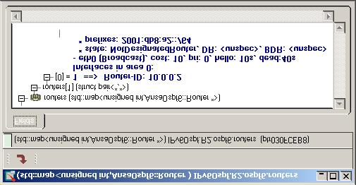 Obrázek 6.6: Výpis směrovacího procesu na R2 v době inicializace Obrázek 6.