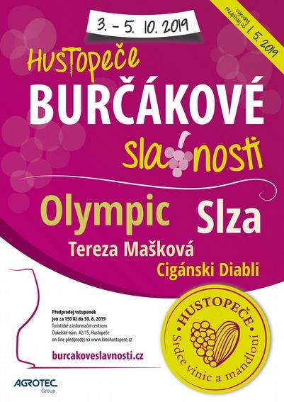 TIC HUSTOPEČE PŘEDPRODEJ VSTUPENEK NA BURČÁKOVKY Do 30. června za 150 Kč na oba dva dny Do 4.