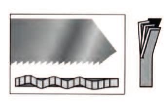 nerezové oceli SB 18 1,2 105 bimetalový zvláště dlouhý ohebný list; ocel a vrstvené (sendvičové) materiály SB 19 2,5 75 list s obrácenými