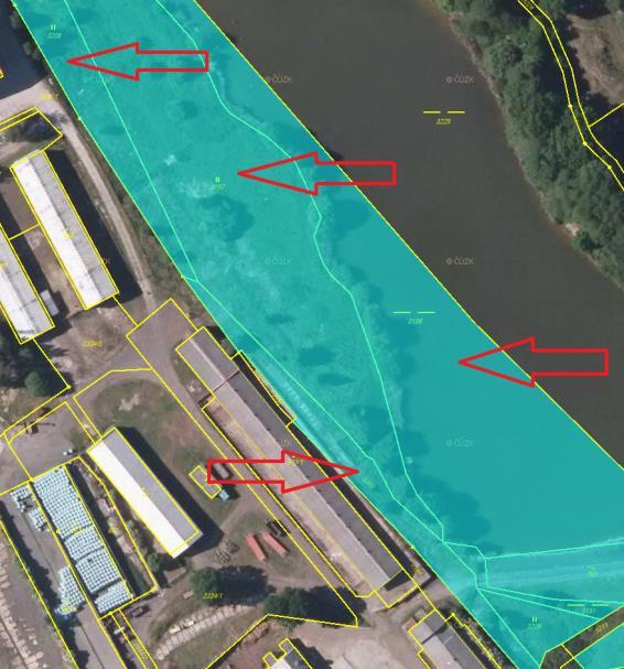 Pozemek p.č. 3197, 3198, 3202, 3208 jedná se o pozemky se společnými hranicemi, p.č. 3197 trvalý travní porost s doprovodnou zelení, územním plánem definován jako trvalý travní porost, p.č. 3198 je vodní plochou umělé nádrže, územním plánem definován jako vodní plochy, dále pozemek p.