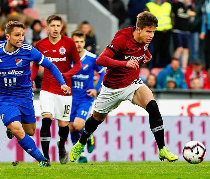 Poslední třetí góly vsítil v závěru zápasu letenský benjamínek
