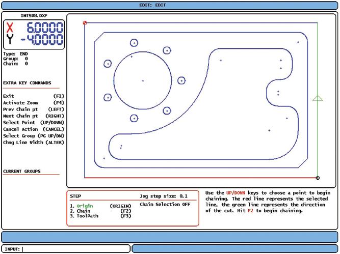Importování souboru DXF Intuitivní systém programování Haas nabízí importování souboru *.dxf, díky kterému může programátor importovat soubor *.