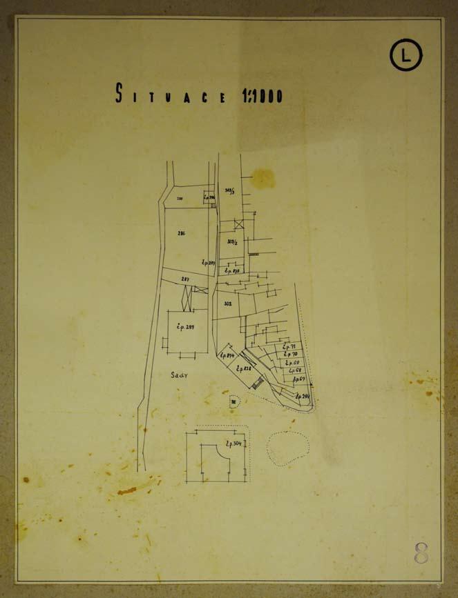 Obr. 36: Situace 1:1000, autor neznámý, nedatováno (SOkA