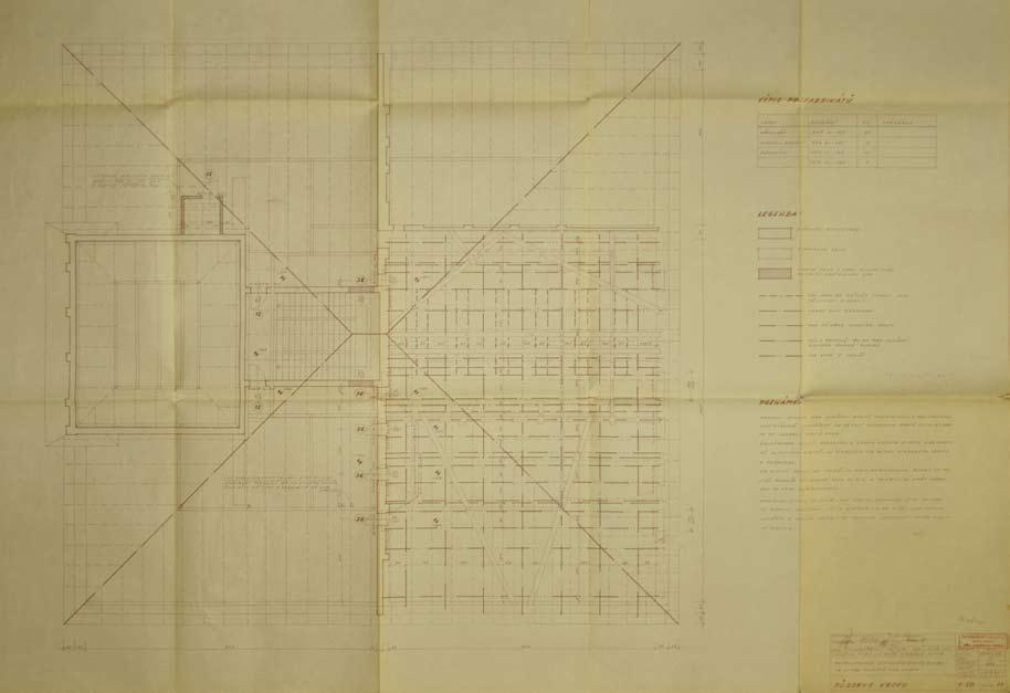 Obr. 57: Půdorys krovu, Rekonstrukce spojeného závod.