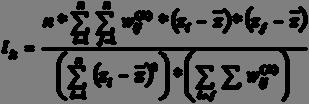 x = arcos[sin(lat1/57.2958) * sin(lat2/57.2958)] + [cos(lat1/57.2958) * cos(lat2/57.2958) * cos(lon2/57.2958 - lon1/57.