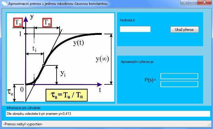 V případě, že program vyhodnoí zadané hodnoy jako nemylné, upozorní uživaele na zadaný údaj,