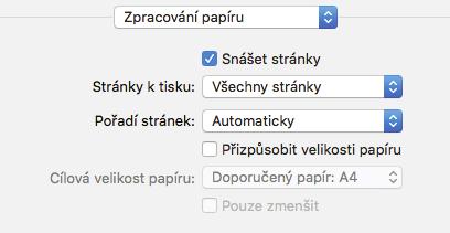 Oboustranný tisk Zadání formátu pro oboustranný tisk. 5. Obrátit orientaci stránek Opačná orientace na výstupu. 6. Převratít vodorovně. Tisk s otočením celého obrazu zleva doprava.