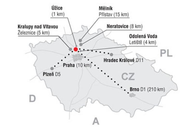 Poloha a místopis Adresa: Kozomín 201, 277 45 Kozomín část obce Kozomín, okres Mělník, Středočeský kraj, GPS: 50.2380483N, 14.3747500E Mapa: https://www.google.cz/maps?q=50.2380483n,+14.