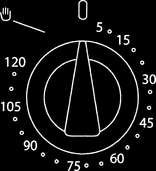 MINUTKA Tento časovač můžete nastavit pro aktivaci akustického signálu v rozsahu od 0 až 60 minut vaření.