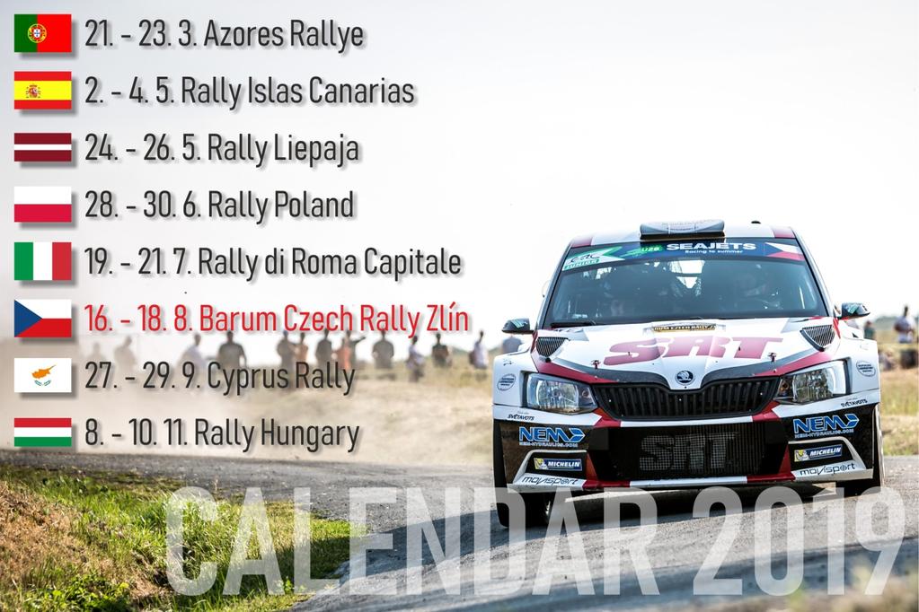 KALENDÁŘ FIA MISTROVSTVÍ EVROPY 2019 KONTAKTY ADRESY ŘEDITELSTVÍ RALLY Adresa stálého sekretariátu a spojení: Auto klub Barum Zlín v AČR Hornomlýnská 3715, 760 01 Zlín (49.2290339N, 17.