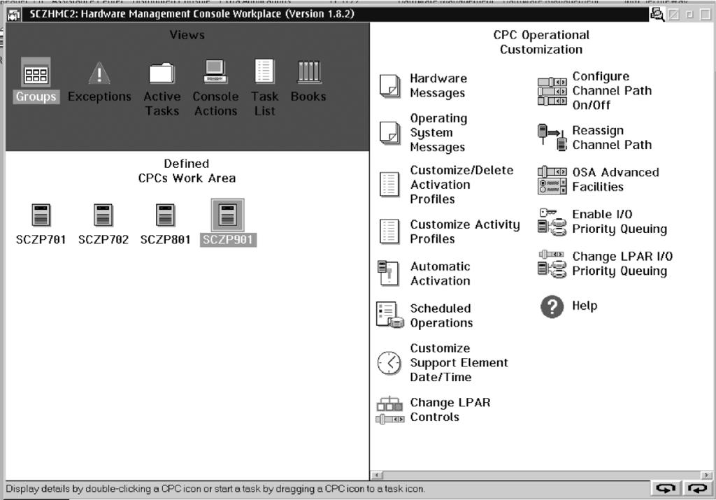 Figure 4. Hardware Management Console Workspace panel 2.