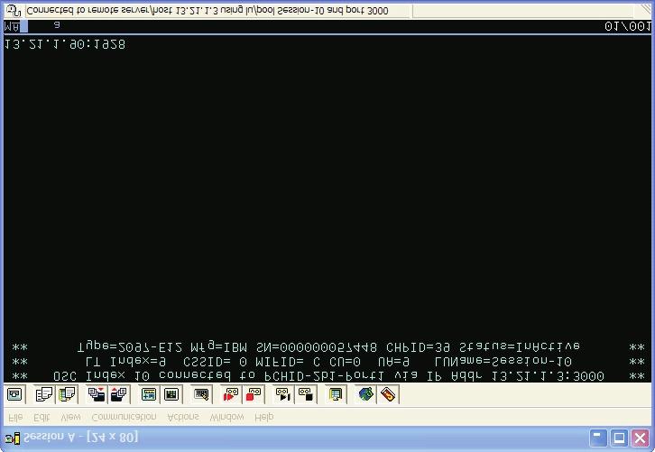 If you wish, use the Session Parameters option in Customize Communication to set a screen size other than 24 by 80. It is recommended that your screen size matches the operating system screen size.