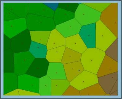 NEPRAVIDELNÁ RASTROVÁ DATA Thiesenovy, Voronoiovy nebo Dirichletovy diagramy nejstarší