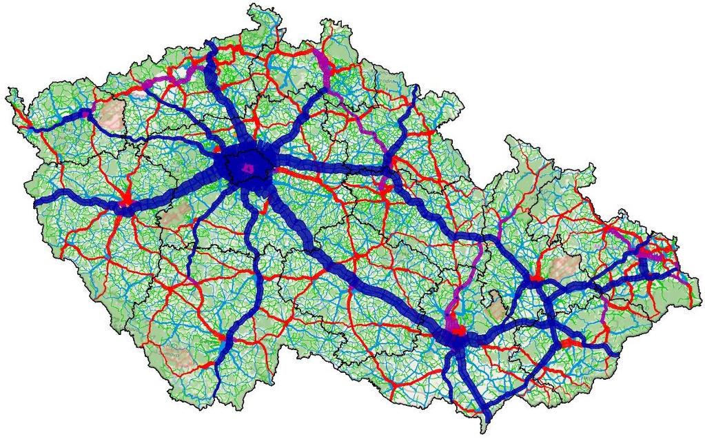 Obrázek 1 Dopravní model České