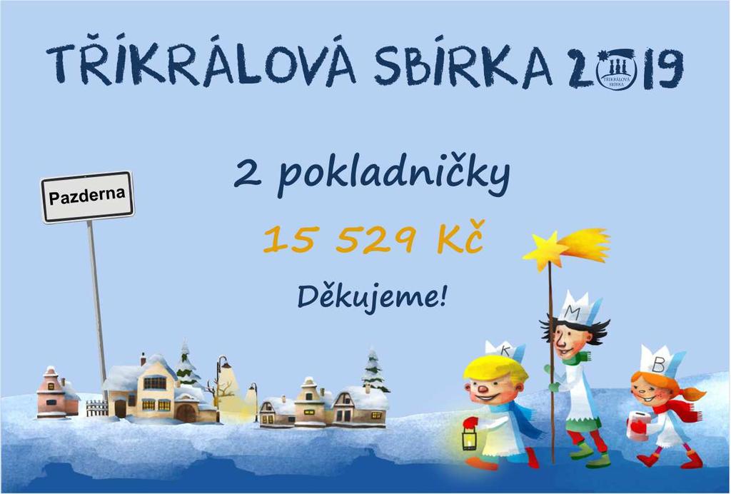 TŘÍKRÁLOVÁ SBÍRKA poděkování S Tříkrálovou sbírkou jsme se letos rozloučili druhé lednové pondělí.