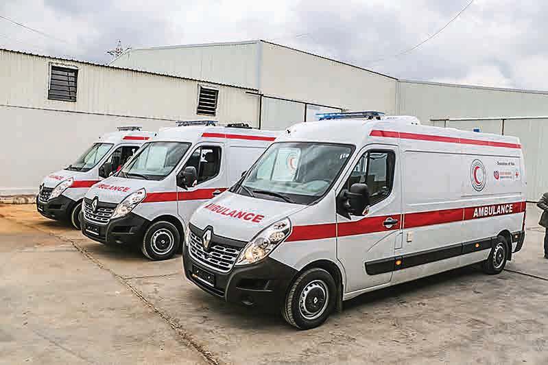 Sýrie: Mobilní ambulance Syrského arabského červeného půlměsíce z dodávky ČČK v r. 2017 9.