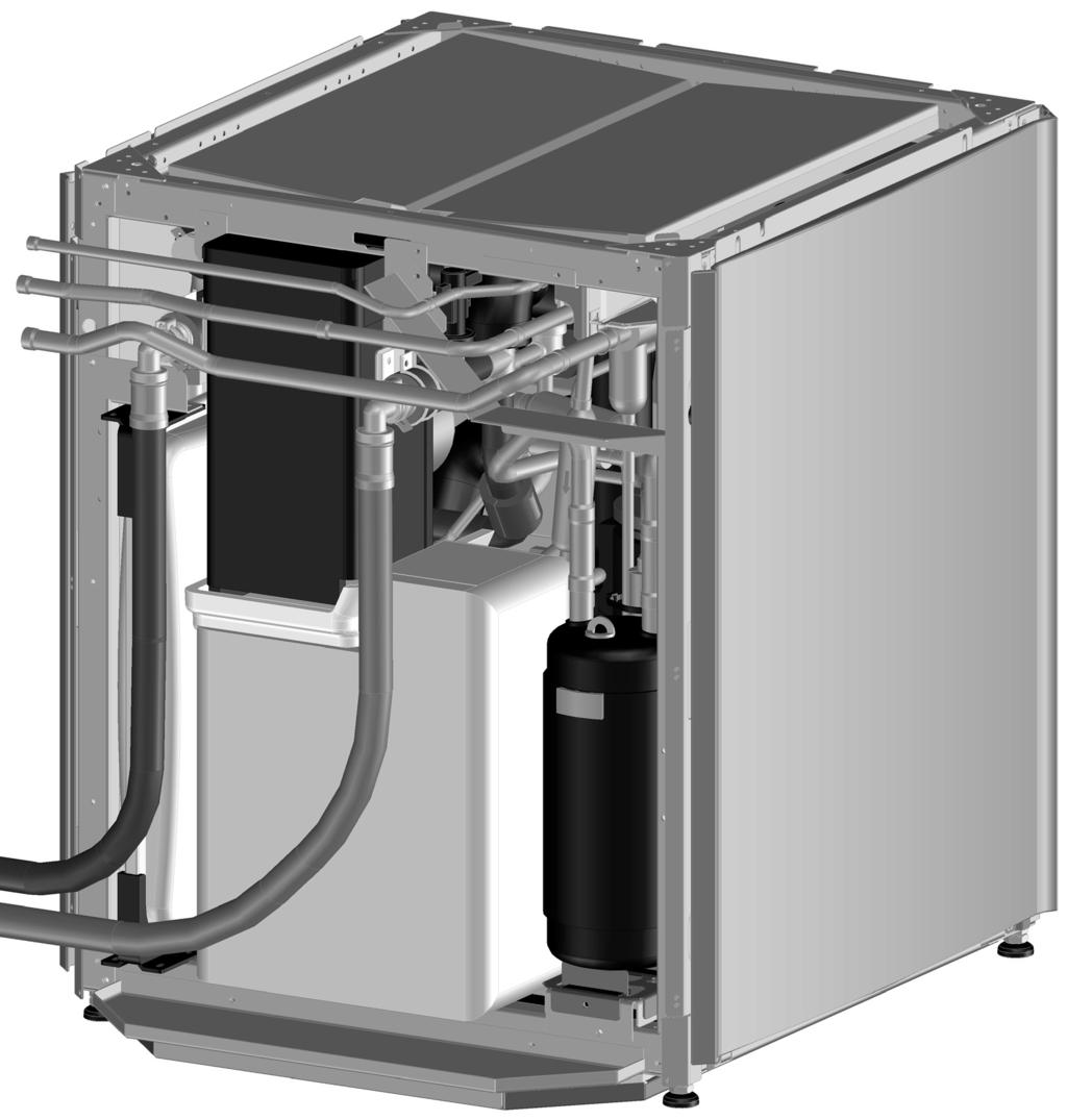Fissaggio delle tubazioni in caso di collegamento a destra x La posizione d installazione standard del serbatoio opzionale dell acqua calda