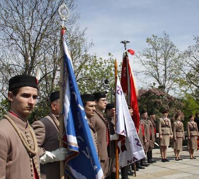 Samozřejmě nechyběli ani na hlavní oficiální akci ke Dni vítězství v Národním památníku v Praze na Vítkově, kde se za přítomnosti prezidenta republiky, předsedů obou parlamentních komor, předsedy