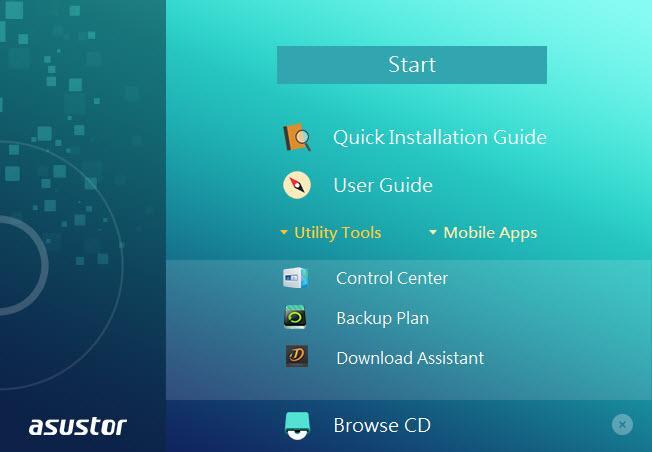 4. Instalace softwaru Pozn: Před instalací se ujistěte, že mate poslední verzi firmware ADM. Firmware je na CD nebo na (http://www.asustor.com/service/downloads) CD Instalace Windows uživatelé 1.