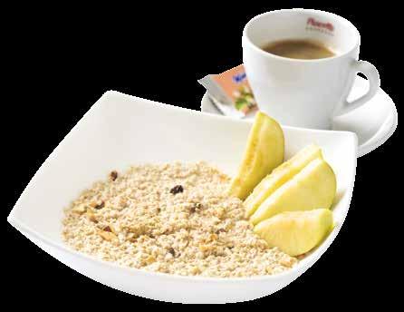 Snídaňové menu Breakfast menu Frühstück Menu Snídaně FIT ovesná kaše jablko-skořice, teplý nápoj dle