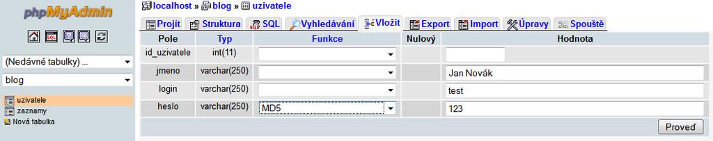 type="submit" value="přihlásit"> </form> // pokud URL obsahuje neprázdný parametr "chyba", je vypsána chybová hláška if ($_GET["chyba"] == "pristupodmitnut") { echo '<br><div class="center