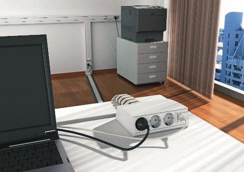 Stručná informace Ať již potřebujete cokoli a kdekoli: pomůže vám krabice eskbox, kterou lze individuálně osadit datovými a komunikačními přípojkami, zásuvkami i spínači ze systému Modul 45.