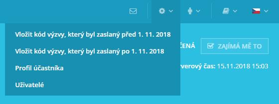 0. Pokud vám byl kód ke zveřejnění zakázky doručen před.. 08, vložte ho do této části systému.