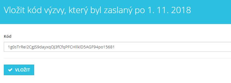 Pokud vám byl kód ke zveřejnění zakázky doručen po.. 08, vložte ho do této části systému.