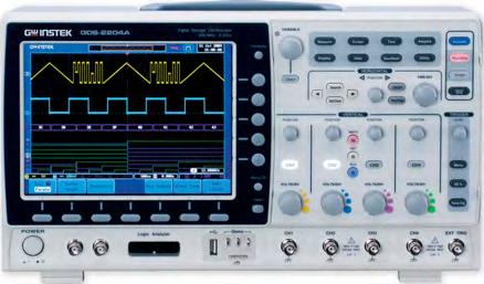 DIGITÁLNÍ OSCILOSKOP GOODWILL řada GDS-2000A 70/100/200/300 MHz Řada dvou/čtyř kanálových osciloskopů s šířkou pásma až 300MHz Vzorkování až 2 GSa/s v reálném čase (až 100 GSa/s v ekvival.