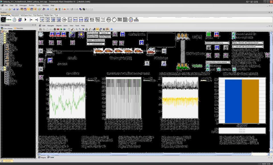 Simulační software PlantSimulation 11 (Siemens) Univerzální software.