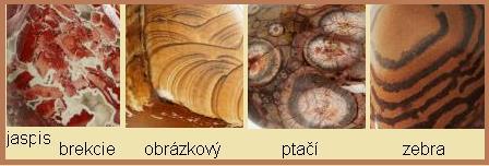 chalcedonem a jaspisem tvoří jaspachát a heliotrop. Zahříváním a v suchu ztrácí barvu, v žáru praská, kyselina fluorovodíková ho porušuje, před pájením vyjmout. Rus. náz. jašma, Asyřané ho zv.