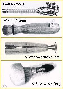 svěrák - angl. vise, k upevnění protahováků ap, zast. výraz šraubštok svěrka - angl. clamp, zast.