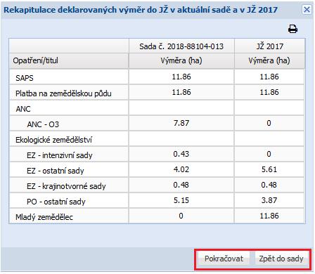 Obrázek 61 Bilance opatření 16 EX-POST PŘEDTISK Za účelem naplnění požadavku digitalizovaných žádostí, umožňuje předtisková aplikace pracovníkům SZIF, vytvořit kdykoliv po termínu podání žádosti