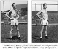 týdnů 800 kcal, redukce 25 % váhy Keys, A. et al: (1950).