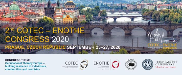 Kongres COTEC-ENOTHE Prague 2020 Evropský ergoterapeutický kongres pro cca. 1000 účastníků.