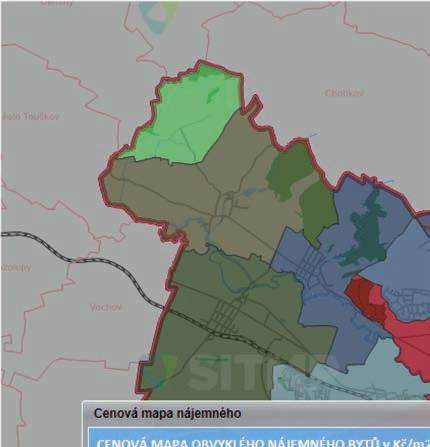 Obrázek 3 - Ukázka cenové mapy s popisem 5.