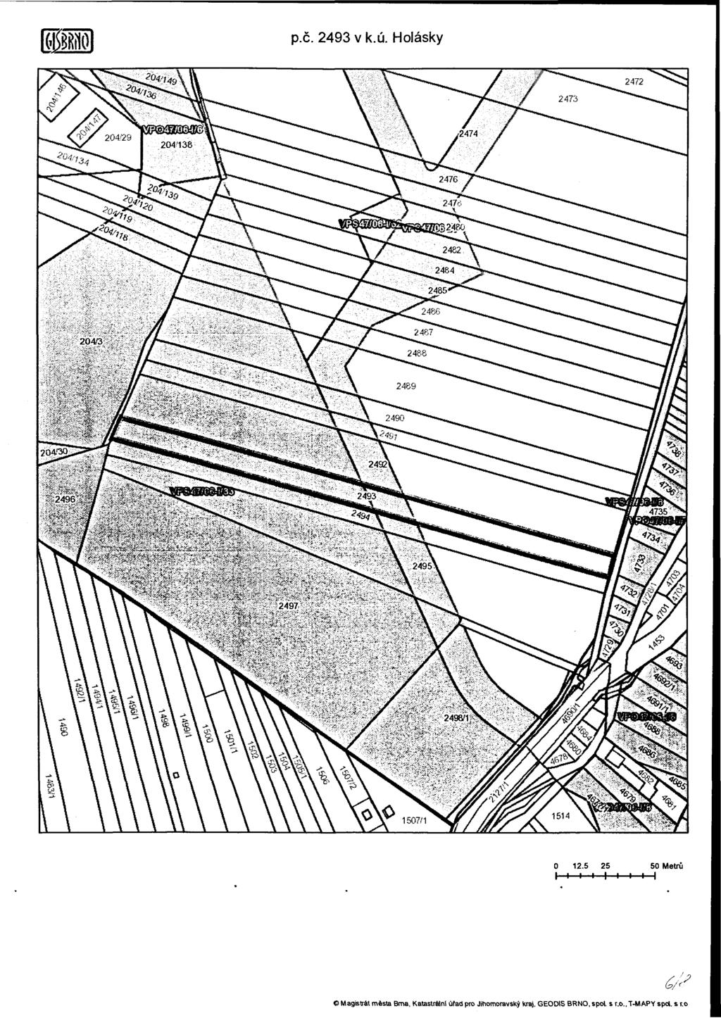 (-ÉU p.č. 2493 v k.ú. Holásky 0 12.