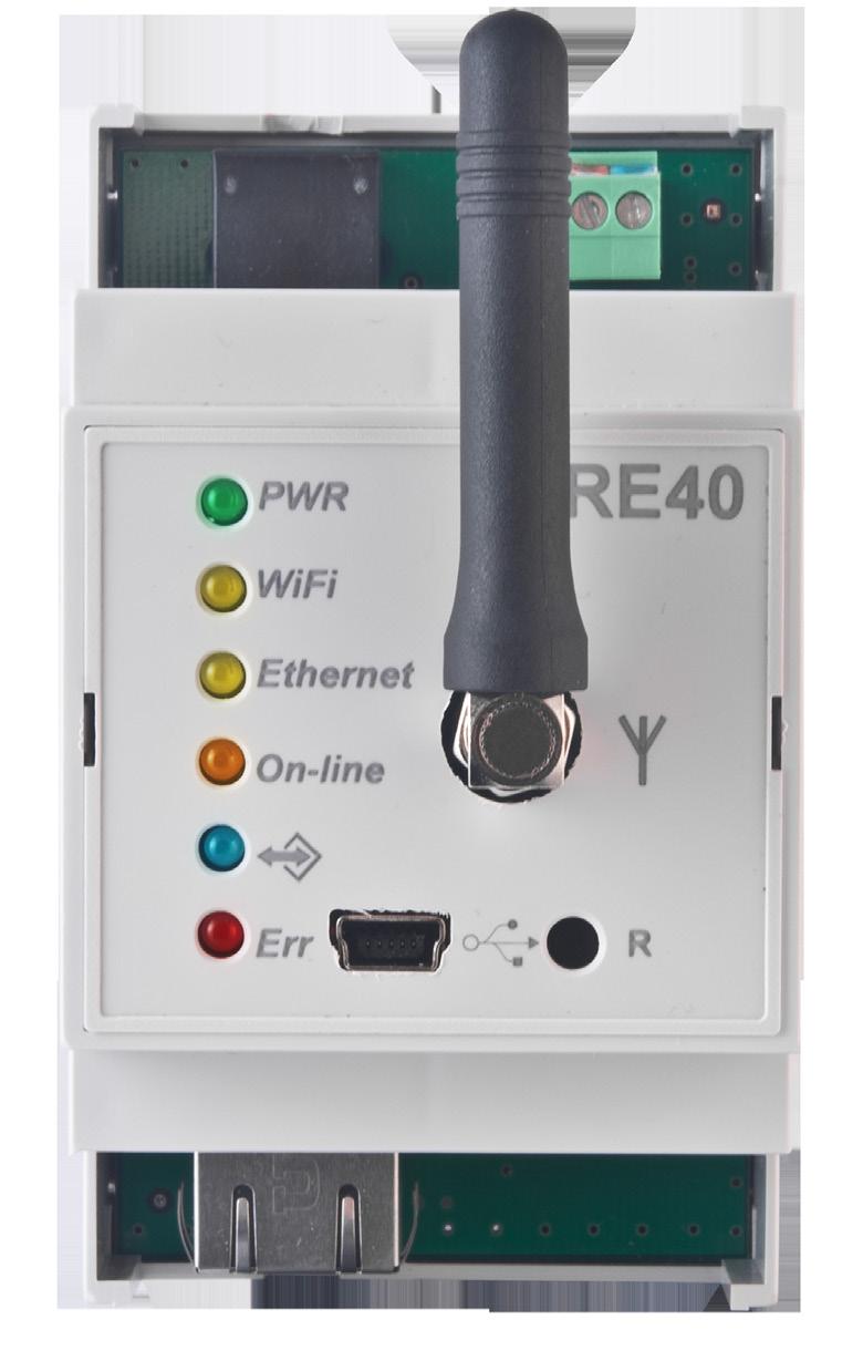 POPIS PŘEVODNÍKU PWR LED kontrola napájecího napětí Konektor RJ11 - RS232 pro komunikaci s termostatem WiFi