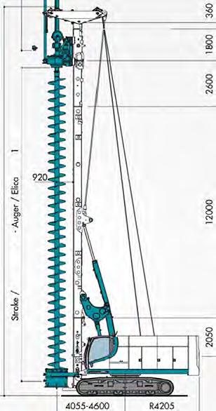 depth with star auger cleaner Max.